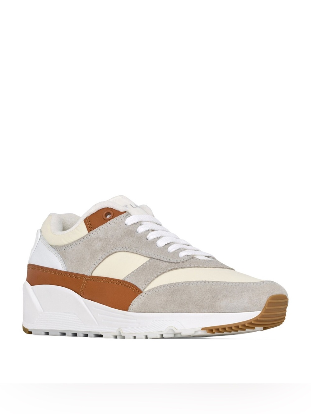 Saint Laurent Bump Low Top Sneakers Grey Cream Lace Up - 37+ (US 7.5)